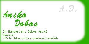 aniko dobos business card